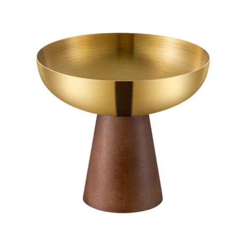 Plat de service moderne de tasse de dessert d'acier-L TAILLE 3