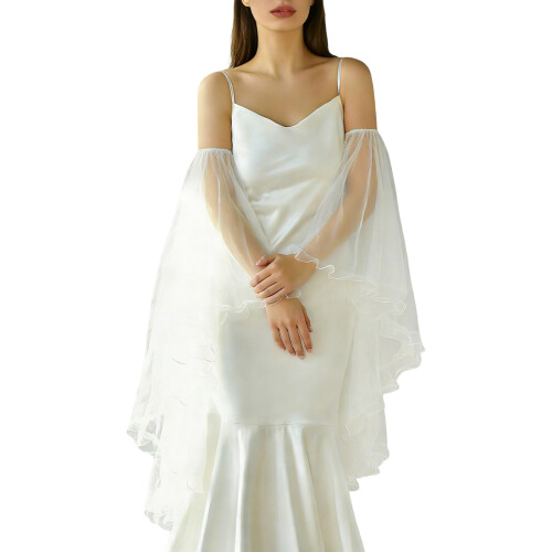 Bishop Sleeve Wedding Arm Cover Breathable Design False-Beige