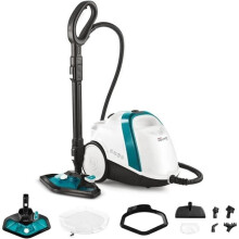 POLTI VAPORETTO SMART 100 T - Dampfreiniger - unbegrenzte Autonomie - 4 BAR - 110g / min - 1500W - 9 Zubehör - Türkis