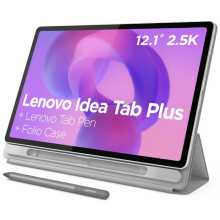 LENOVO IdeaTab Plus Tablet | 12,1" 2,5K IPS - 8 GB RAM - 256 GB Speicher - Grau - Stylus + Folio