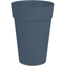 EDA - Hoher runder Blumentopf - Toskana - Ø 46 x H 65 cm - Innen / Außen - 67 L - Jeansblau
