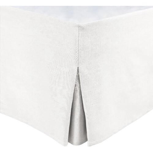 Cache Sommier - HOME LINGE PASSION - 140 x 190 cm + 30 cm - Weiß