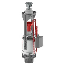 Spülmechanismus mit Druckknopf - ROUSSEAU - Zertifiziert NF - Einstellbar - Kompatibel mit Doppelspülung - Verchromte Ausführung