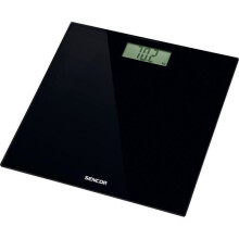 Personenwaage - Sencor - SBS 2300BK - Sicherheitsglas - Kapazität 180 kg - Extra großes LCD-Display - Schwarz