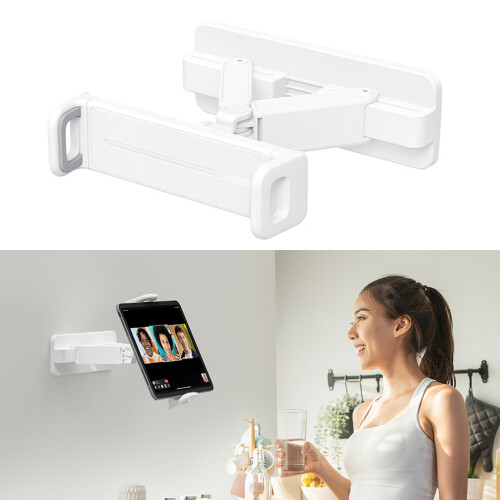 Support de montage mural flexible et adhésif puissant avec-Blanc 2