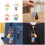 4 Pieces Lightweight Stationery Themed Keychains Gift For 2