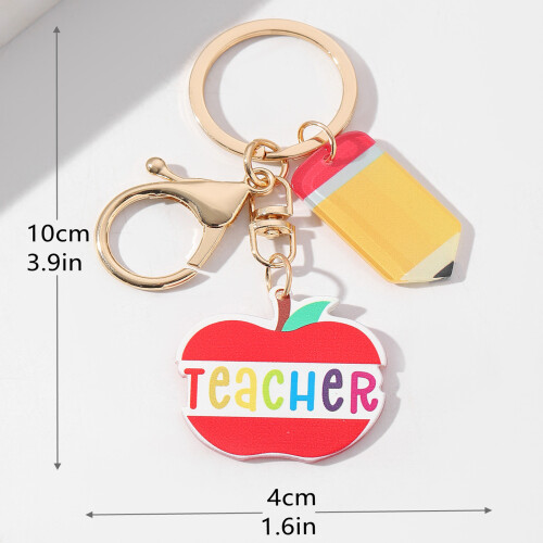 4 Pieces Lightweight Stationery Themed Keychains Gift For 2