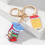 4 Pieces Lightweight Stationery Themed Keychains Gift For 5