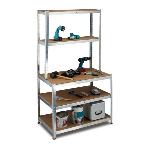 Opbergplank met werkbank 1