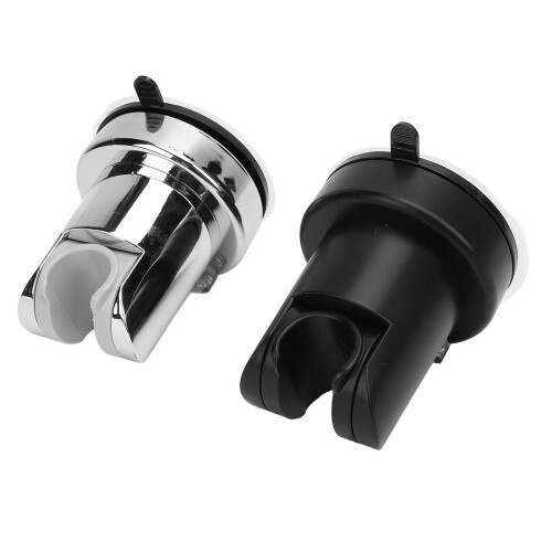 Supporto per soffione doccia a ventosa in ABS Nero/Argento
