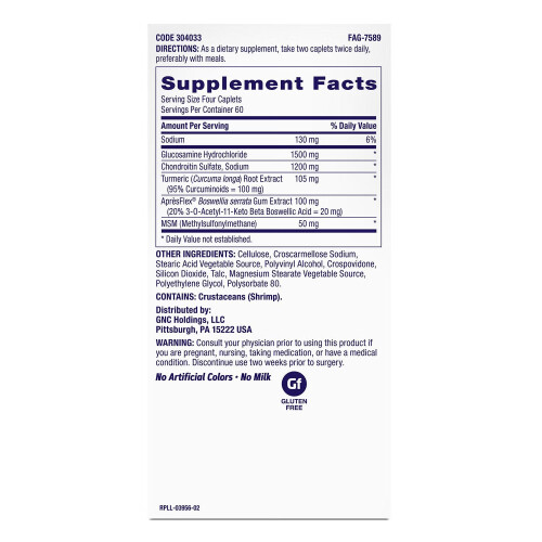 GNC TriFlex Joint Support, Fast-Acting, 240 Caplets 1