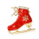 Modische Wintersport-Brosche, Unisex, Geschenk für den-Rot 1