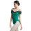 Elegant Mesh Dance Leotard Bodysuit For Training-Green S 1