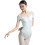 Elegant Mesh Dance Leotard Bodysuit For Training-White XL 1
