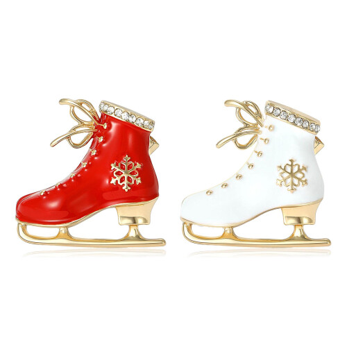 Broche créative pour chaussures de patinage de ski, pour-Rouge 1
