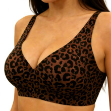 Vaste, gevoerde, onzichtbare beugelbeha voor dames, diep-5XL