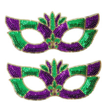 2 stuks pailletten carnaval-Drie kleur vijf huisdier