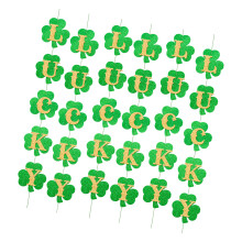 Lot de 6 décorations suspendues en papier Shamrock élégantes
