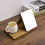 Wooden Geometric Bookshelf Triangle Base Integrated Cup Holder 2