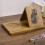 Wooden Geometric Bookshelf Triangle Base Integrated Cup Holder 4