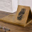 Wooden Geometric Bookshelf Triangle Base Integrated Cup Holder 5