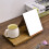 Wooden Geometric Bookshelf Triangle Base Integrated Cup Holder 6