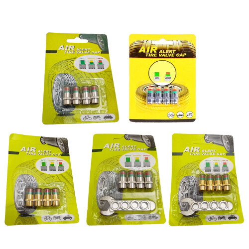 Quick Visual Tire Pressure Checker Monitor Cap Displays-C Sets 1