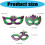 2pcs Carnivals Glitters Half Face Mask-Three color five pet 4