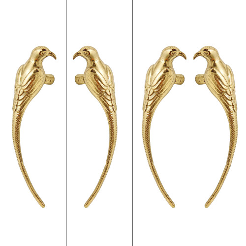 Metal Magpie Shape Cabinet Handle For Wardrobe Closet-a pair 1