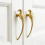Metal Magpie Shape Cabinet Handle For Wardrobe Closet-a pair 3