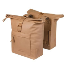 Sacoche porte-bagage - BASIL - Brooklyn - 41 L - Beige sable - Pour porte-bagage arrière