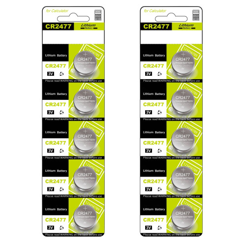10/5 Stück CR2477-Knopfzellenbatterien,-10 Stück