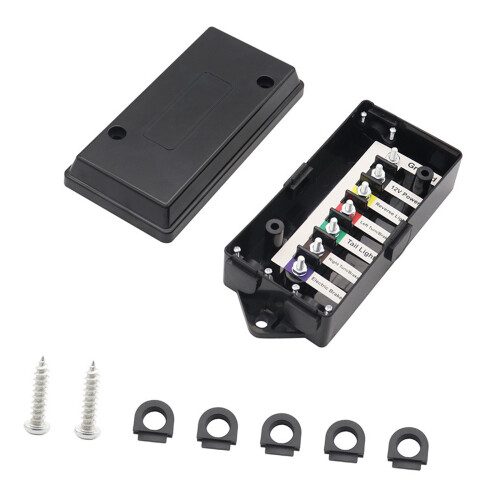 7 Way Trailer Junction Box Featuring Independent Fuses