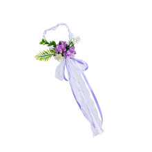 Flower Girls Flower Wand Silk Flower Fairies Wand Safe-Purple