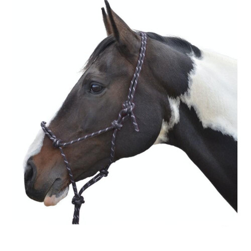 (One Size, Black) Hy Rope Halter