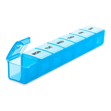 Organizador de pastillas compacto, planificador semanal, pastillero con diseño de estrella y bloques, vida saludable, material confiable, fácil de