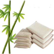 Esponjas de cocina de bambú biodegradables, estropajos para platos sin olor y que no rayan, paquete de 6 unidades, súper absorbentes para una
