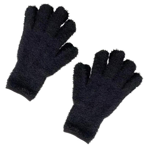 Gants ménagers polyvalents en microfibre douce, pièges les- Noir