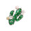 Broche à motifs de cactus à fleurs vibrantes, avec strass en 1