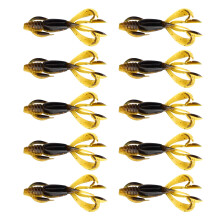 10Pcs Soft Plastic Fishing Lures Artificial-ColorJ 70MM