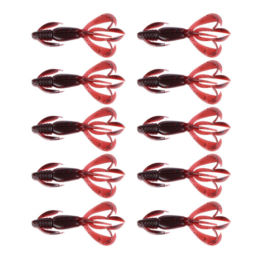 10Pcs Soft Crawfish Baits Artificial Baits Shrimp-ColorE 70MM
