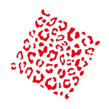 Adhesive PVC Flexible Stickers Decoration Rearview Mirror-Red