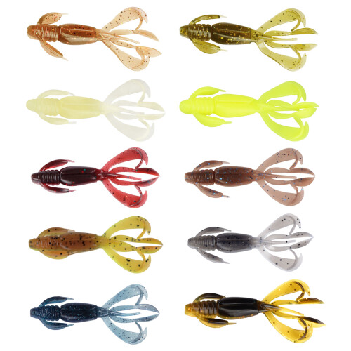 10Pcs Soft Crawfish Baits Artificial Baits Swimbait-ColorB 70MM 1