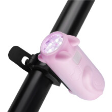 Rechargeable Bike Headlight with Smarted Light Switching-Pink