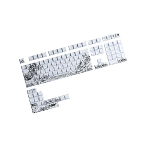 Fynmi Ukiyo e Art Theme Cherries Profile PBT Keycaps-White