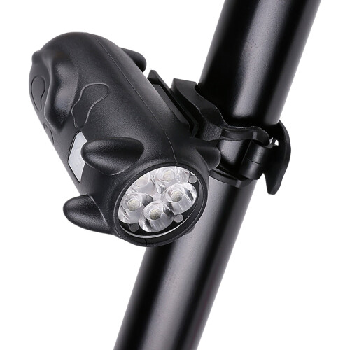 Cycling Headlight Rechargeable 5 Hours Runtimes Loud-Black