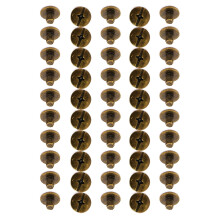 50Pcs 5 Color Screws Rivets Multiprupose-bronze 9.5MM 5MM 4MM