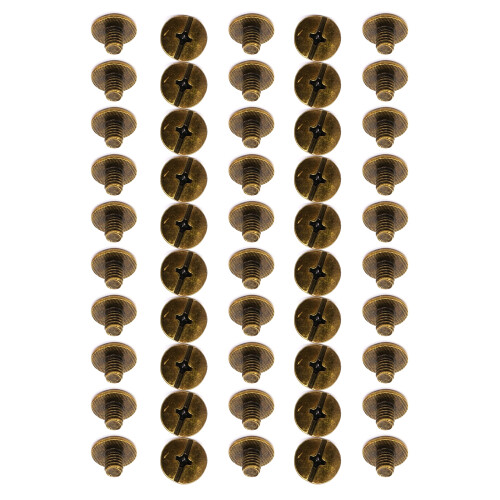 50Pcs 5 Color Screws Rivets Multiprupose-bronze 9.5MM 5MM 4MM