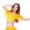 Multi Color Chiffon Performances Blouse Swirling-Yellow OS 1