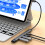 Aluminum Alloy USB C Hubs PD3.0 Fast Chargers 5Gbps Data-Gray 5